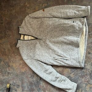 Men's Gray Sweater Fleece Lined